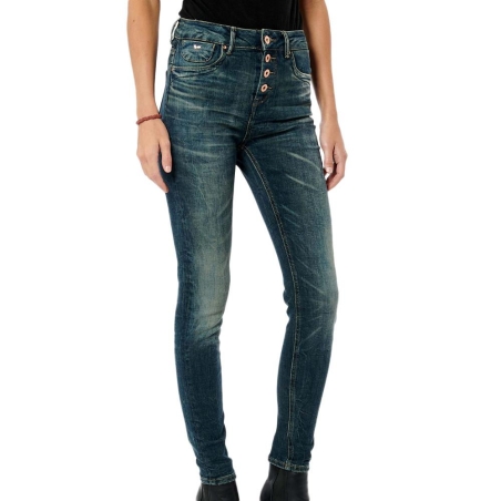Jean Slim Bleu Brut Femme Kaporal Elekte