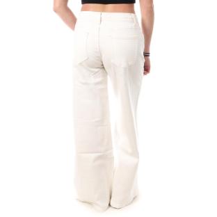 Jean Large Blanc Femme Monday Premium Cordon