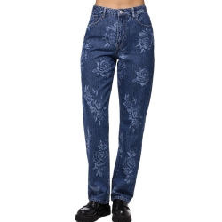Jean Droit Bleu Femme Pieces Flora