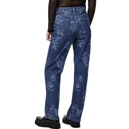 Jean Droit Bleu Femme Pieces Flora