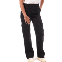 Pantalon Cargo Noir Femme My Tinas Cargo Wide Leg