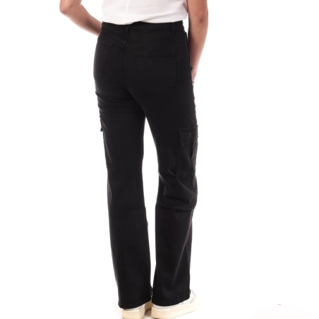 Pantalon Cargo Noir Femme My Tinas Cargo Wide Leg