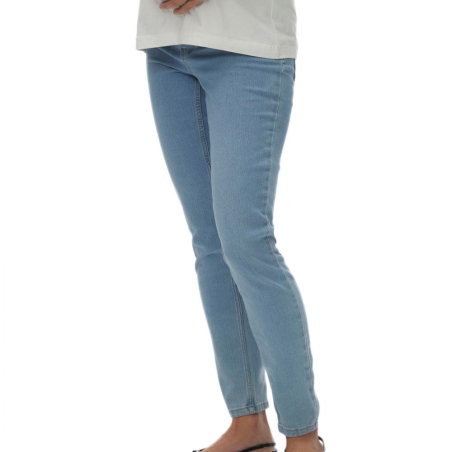 Jeans Skinny Bleu Femme Mamalicous Destroyed Light