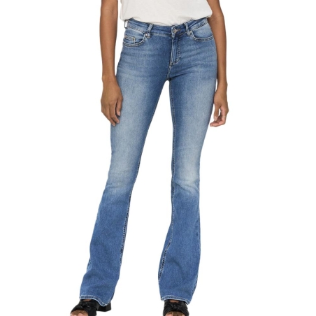 Jean Flared Bleu Clair Femme Only Blush Mid Flared