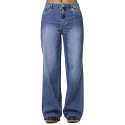 Jean Loose Bleu Femme Pieces Femma