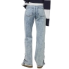 Jean Droit Bleu Femme Pieces Fenda