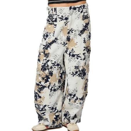 Jean Baggy Blanc/Noir Femme Kaporal Vener