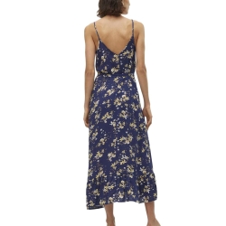 Robe Marine/Jaune à Motifs Femme Vero Moda Easy Joy