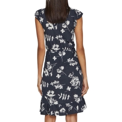 Robe Marine/Fleurs à volants Femme Vila Mooney