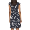 Robe Marine/Fleurs à volants Femme Vila Mooney