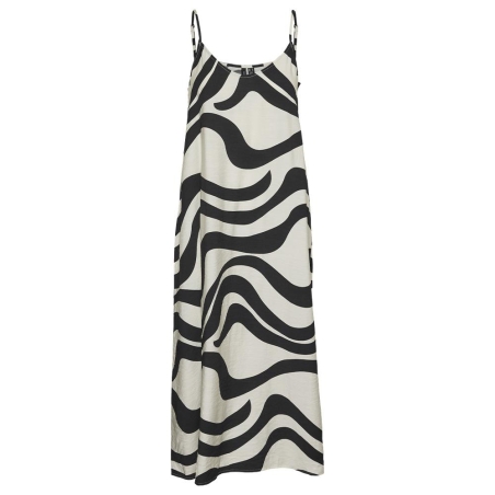 Robe Noir/Beige Femme Vero Moda Lea