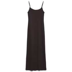 Robe Moulante Marron Foncé Femme Vero Moda Kanva Ankle