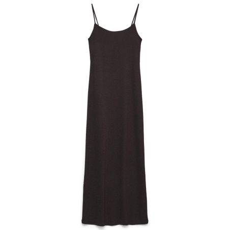 Robe Moulante Marron Foncé Femme Vero Moda Kanva Ankle