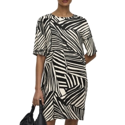 Robe Beige/Noire Femme JDY Ebbie