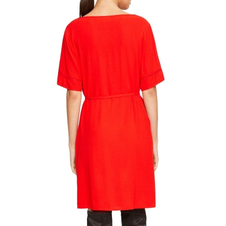 Robe Rouge Femme Vila Detail
