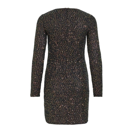 Robe Noir à Sequin Noir Femme Vila Scara