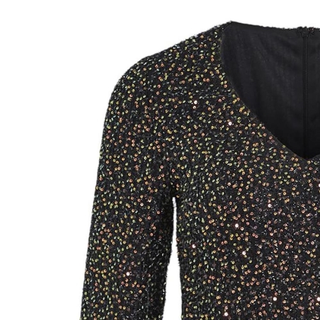 Robe Noir à Sequin Noir Femme Vila Scara
