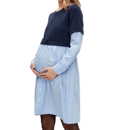 Robe de Grossesse Marine Femme Mamalicious Vera