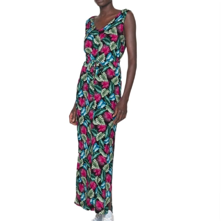 Robe Longue Noir/Rose Femme Vero Moda 10286770