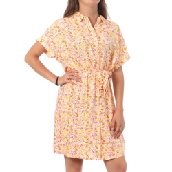 Robe Chemise Blanc/Jaune Femme Vero Moda Easy