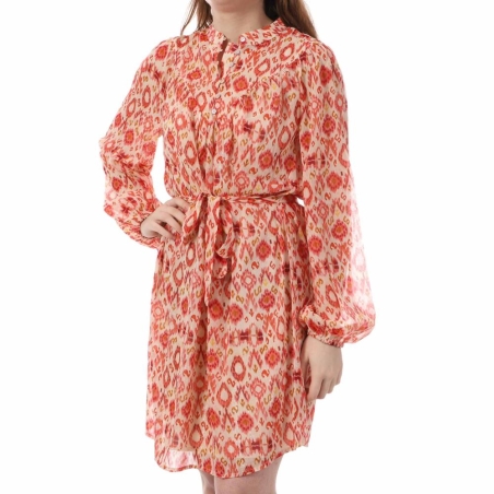 Robe Beige/Orange Femme Vila Vilola