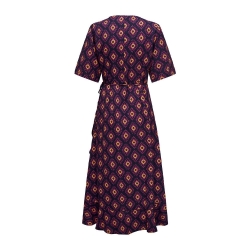 Robe longue Marine/Rose Femme Only Leah