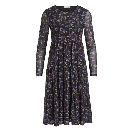 Robe Noir imprimé Femme Vila Volettis Mesi