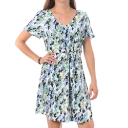 Robe Blanche/Bleu à Motifs Femme Vero Moda Easy