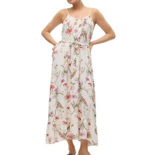 Robe Beige/Rouge/Vert Femme Vero Moda Easy