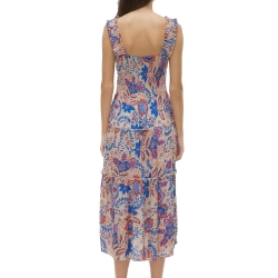 Robe Bleu/Beige/Rose Femme Vero Moda Menny
