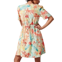 Robe Verte Fleurie Femme Kaporal CADILE
