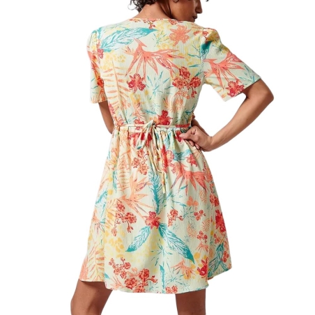Robe Verte Fleurie Femme Kaporal CADILE