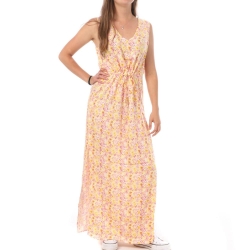 Robe Longue Blanche/Jaune Femme Vero Moda 10286770