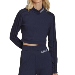 Top Marine Femme Adidas Cropped Ls Hn