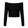 T-Shirt Manches Longues Noir Femme Pieces Lenda