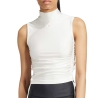 Haut Blanc Femme Adidas Ruched Crop