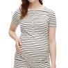 T-shirt de Grossesse Beige/Noir Femme Mamalicious Nadine