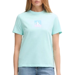 T-Shirt Turquoise Femme Calvin Klein Jeans Classic Boxed