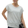 T-shirt Blanc/Vert Femme Vero Moda Mava