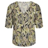 T-Shirt Beige/Marine Femme JDY Nile Life