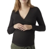 T-Shirt de Grossesse Noir Femme Vero Moda Marternity Fake