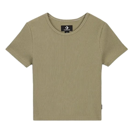 T-shirt Kaki Femme Converse The Rib Crop