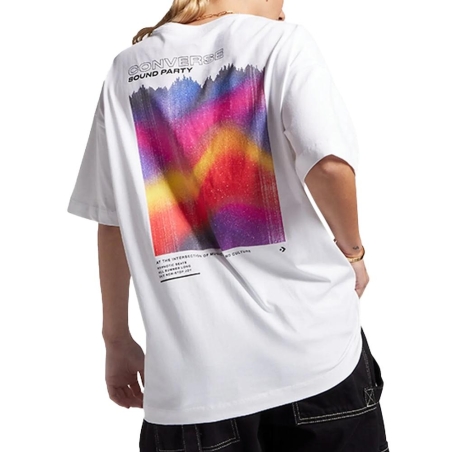 T-Shirt Blanc Femme Converse Colorful