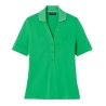 Polo Vert Femme Lacoste Slim Fit Mini Pique