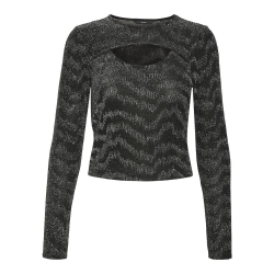 T-Shirt Manches Longues Noir Femme Vero Moda Lucy