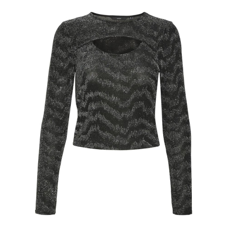 T-Shirt Manches Longues Noir Femme Vero Moda Lucy
