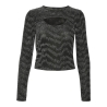 T-Shirt Manches Longues Noir Femme Vero Moda Lucy