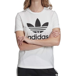T-shirt Blanc Femme Adidas Trefoil34