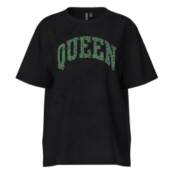 T-Shirt Gris/Vert Femme Pieces Celoise