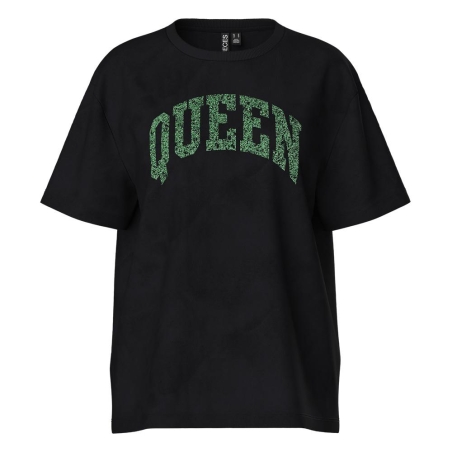 T-Shirt Gris/Vert Femme Pieces Celoise